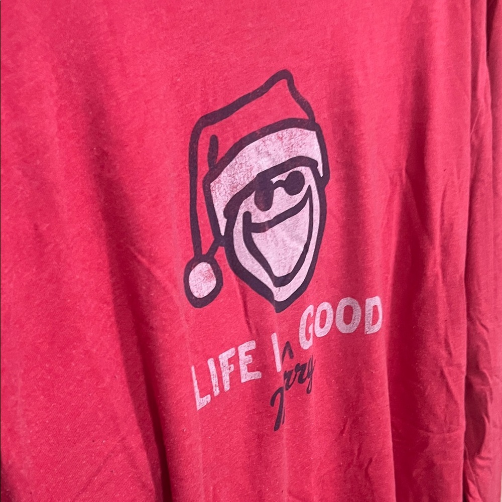 Life Is Good mens Festive Red Long Sleeve Tee - Picture 5 of 5